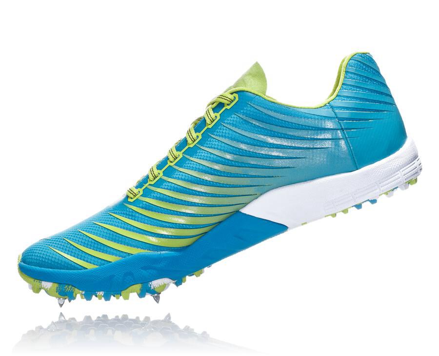 Spikes Atletismo Hoka One One Feminino Azuis/Verdes - Evo Xc - 207-DICVPS